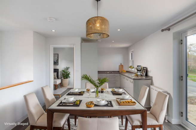 Vicarage, Dartmouth Hilltops - Virtually staged Living / Dining Room