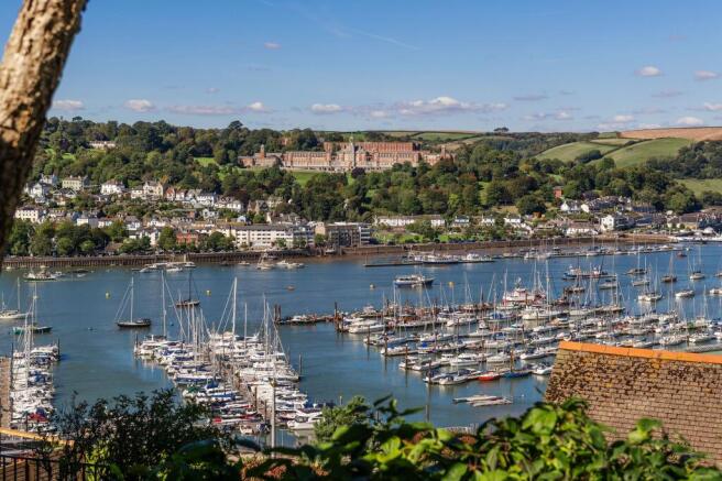 View of Dartmouth from Hillside Cottage, Kingswear