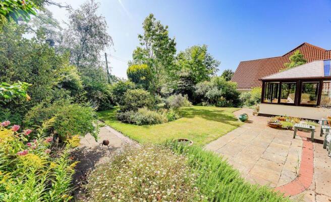 Secluded sunny garden