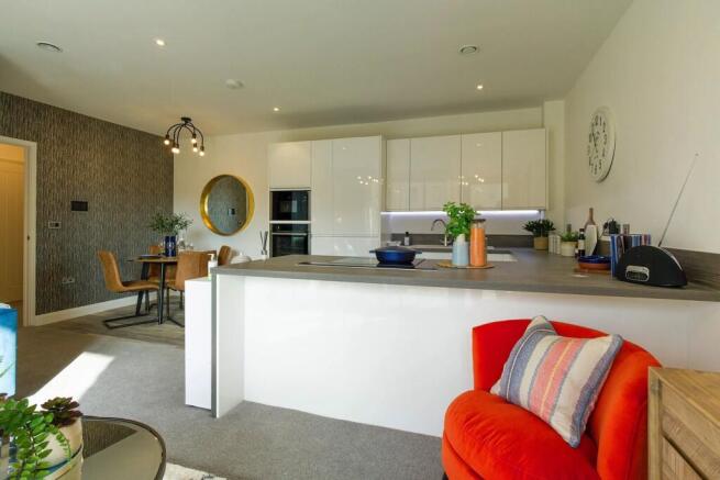 Kitchen, Living & Dining Area