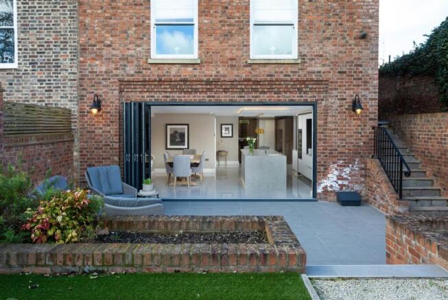 Rear Terrace to Kitchen/Family Room