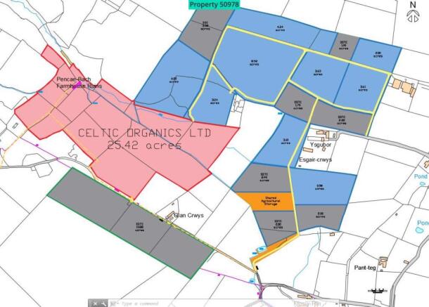 Yellow shows shared right of way applied