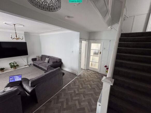 Front living room with furniture currently