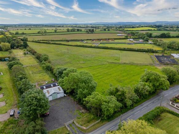Aerial Paddock and Outbuildings