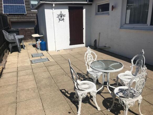 Rear garden and shed