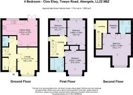 Floor Plan - 4 Bedroom - Clos Elwy, Towyn Road, Ab