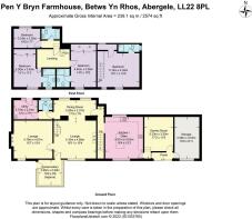 Floor Plan Pen Y Bryn Farmhouse, Betws Yn Rhos, Ab