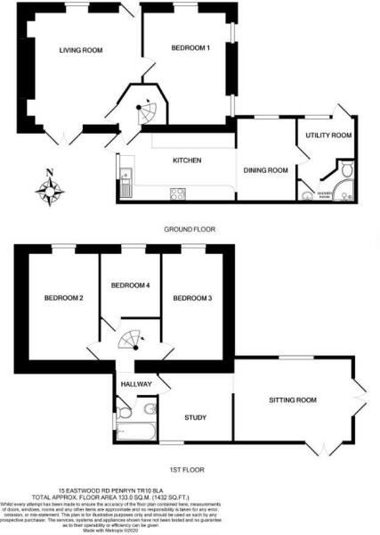 4 bedroom detached house for sale in Eastwood Road, Penryn, TR10