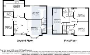 floor plan of whole property - all areas except bedrooms/ensuites are communal