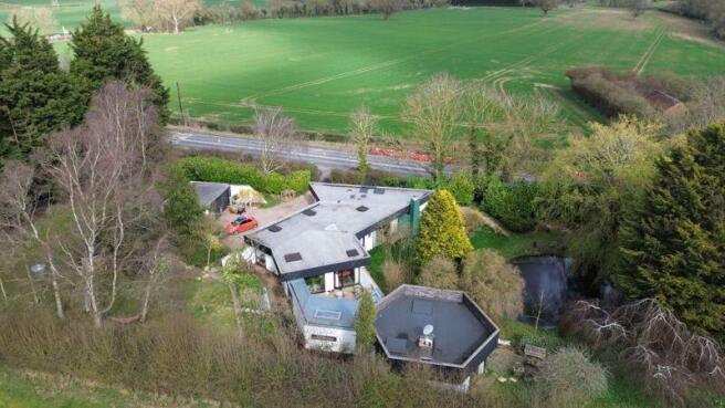 Aerial of house
