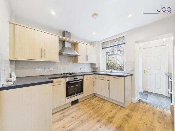 Modern beech-style kitche