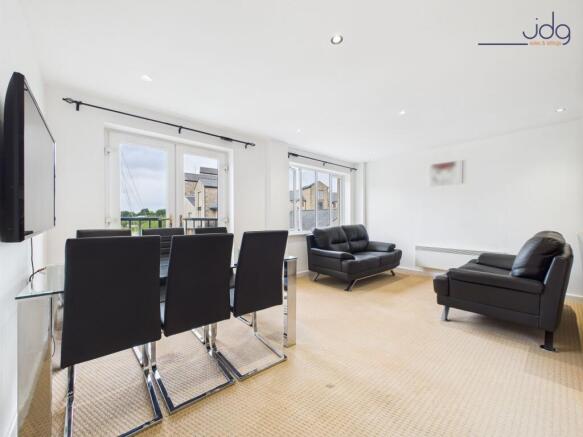 Open Plan Kitchen, Dining, Living with Juliet Balcony