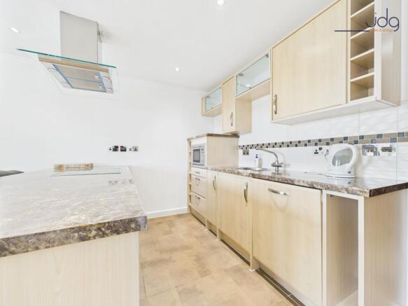 Open Plan Kitchen, Dining, Living with Juliet Balcony