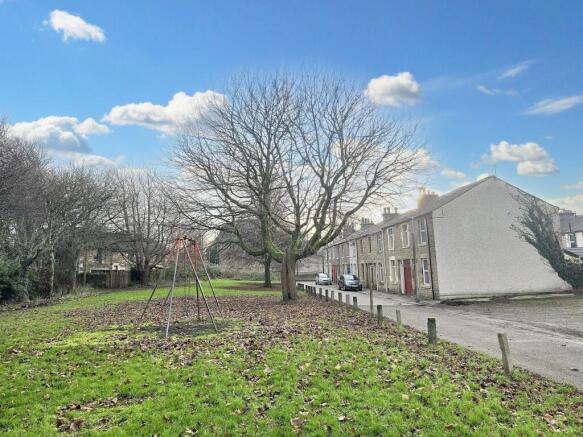 A view of the green over the road