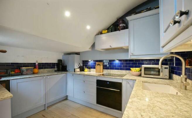 Marble worktops in the kitchen