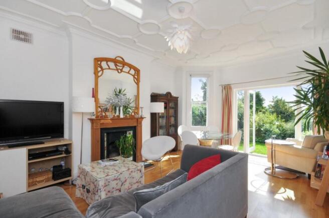 French doors to garden reception room