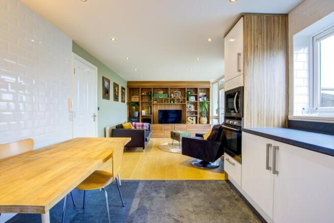 Living room and kich