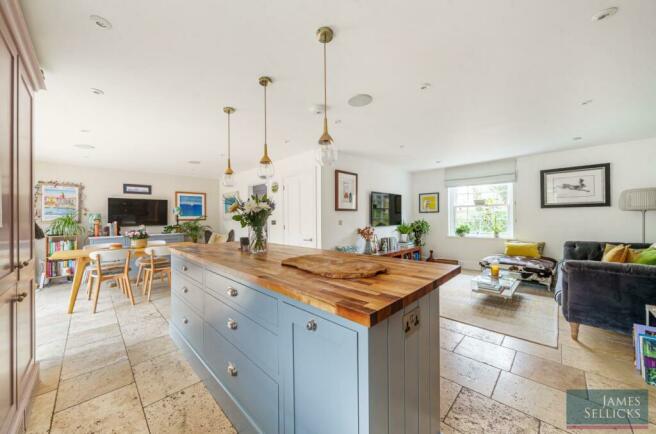 Open plan living dining kitchen