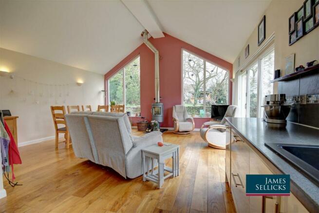 Open plan living dining kitchen