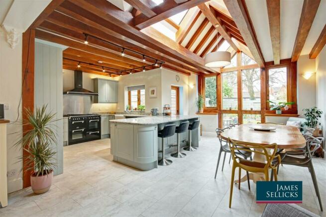 Open plan living dining kitchen