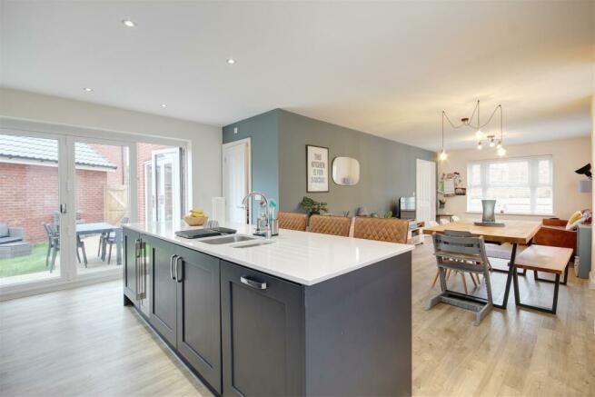 Open plan living dining kitchen