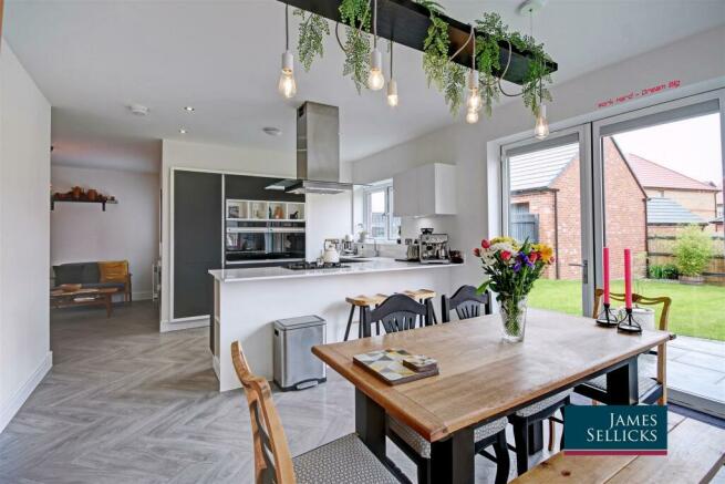 Open plan living dining kitchen