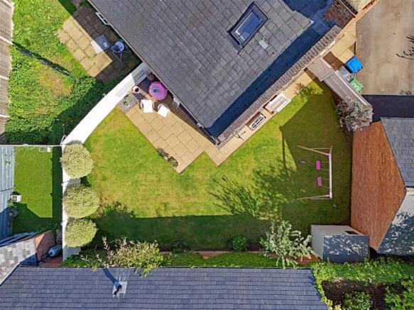 Aerial view of garden