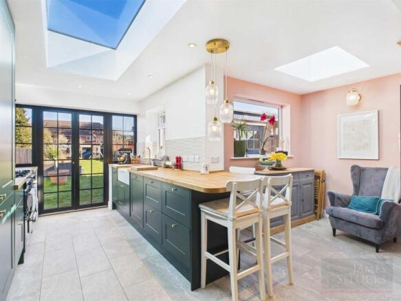 Open plan living dining kitchen