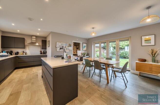 Open plan living dining kitchen