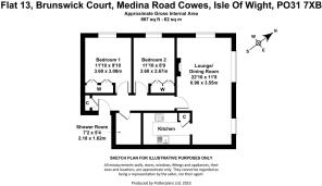 Flat 13, Brunswick Court, Medina Road Cowes, Isle 