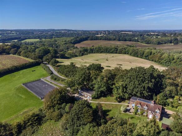 Aerial view of house/stables/Arena