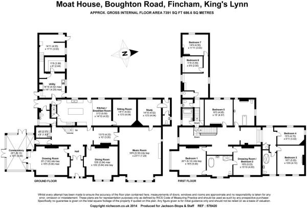 6 bedroom detached house for sale in Boughton Road, Fincham, Norfolk, PE33