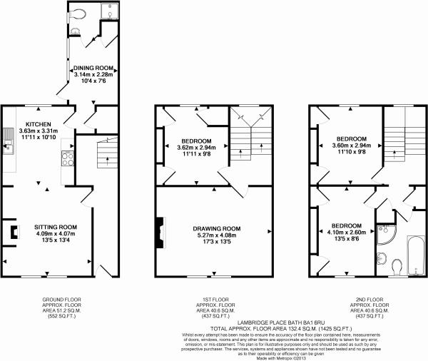 3 bedroom terraced house for sale in Lambridge Place,Larkhall,Bath,BA1, BA1