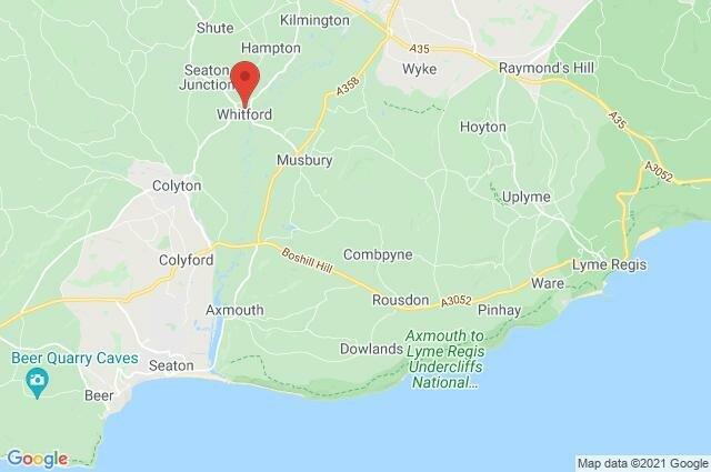 Map Of Axminster And Surrounding Area 5 Bedroom Detached House For Sale In Hampton Court, Whitford, Axminster,  Devon, Ex13