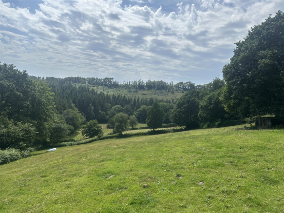 Land looking down to stream.