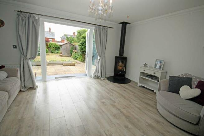 Sitting room with wood burning stove