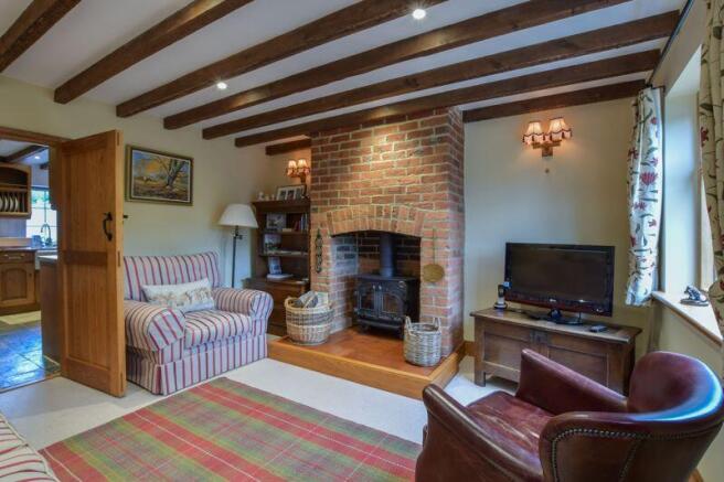 Sitting room with wood burning stove
