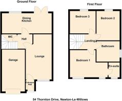 54 Thornton Drive, Newton-Le-Willows - all floors.