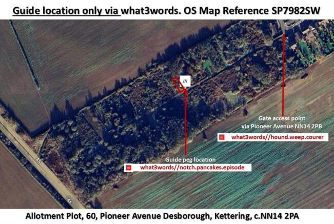 Plot 60 Location Guide Only via what3words - OS ti