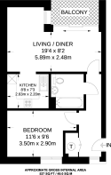Floorplan area for info only, not for £/sq. ft valuation