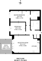 Floorplan area for info only, not for £/sq. ft valuation
