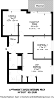 Floorplan area for info only, not for £/sq. ft valuation