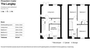 Rowden Gate - Floor plan showing plots 120 & 143.j