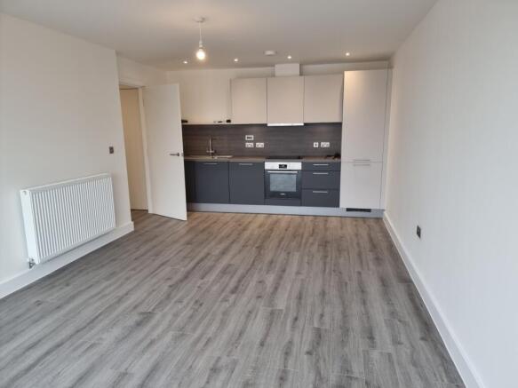 Open plan lounge and kitchen