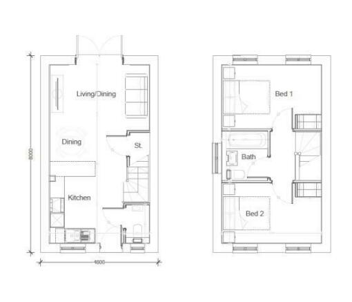 Two Bedroom Type 2 Floor plan