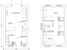 Two Bedroom Type 2 Floor plan- Example