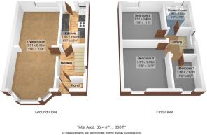 25, Milton Road, Prestwich, M25 1PT - 3D Floor Pla