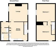 2D Floor Plan The Caretakers Cottage, Ffin y Parc,