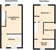 2D Floor Plan 15a Maes Mawr, Llanrwst - all floors