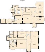 2D Floor Plan Drws y Mynydd, Llysfaen - all floors